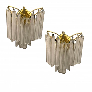 Pair of wall lights by Paolo Venini for Novaresi, 1980s