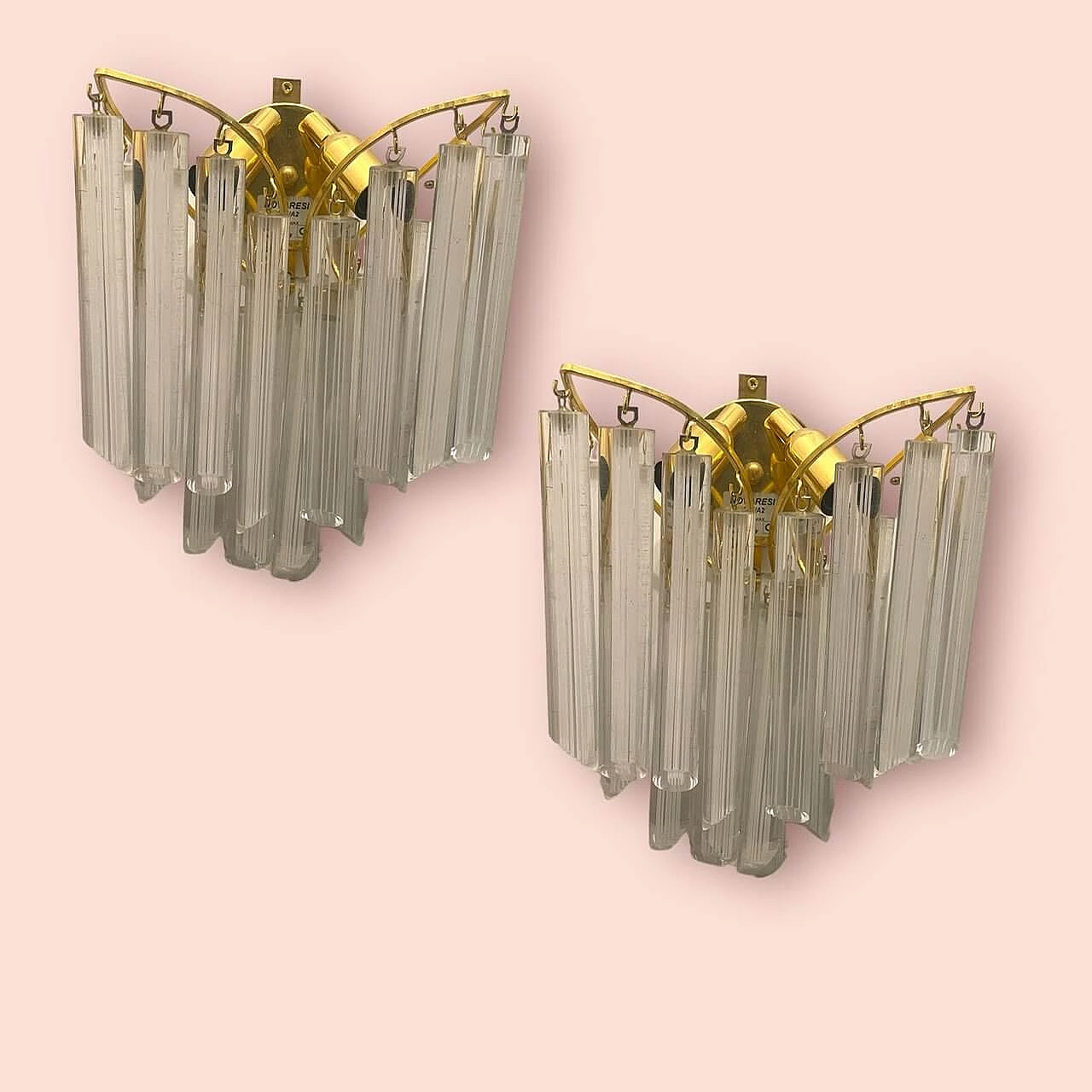 Pair of wall lights by Paolo Venini for Novaresi, 1980s 2