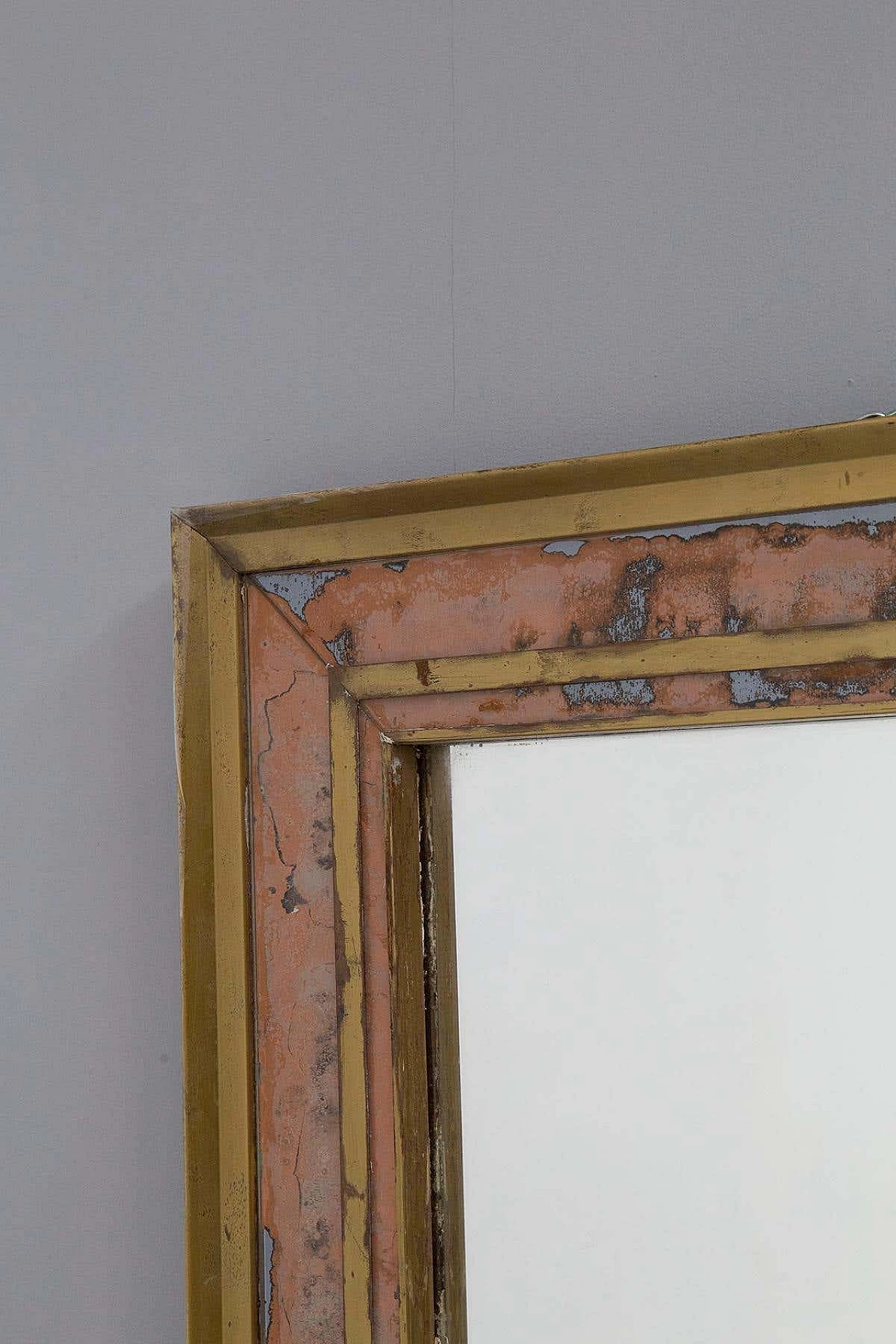 Specchio da parete in ottone, anni '50 5