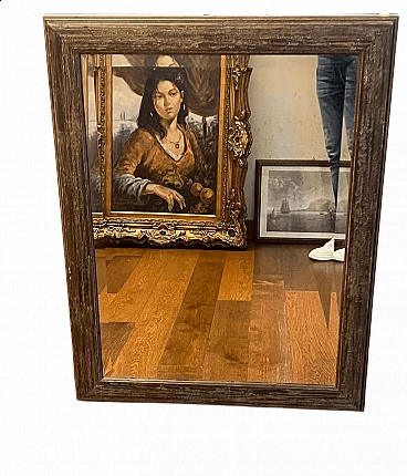 Wood mirror, early 20th century