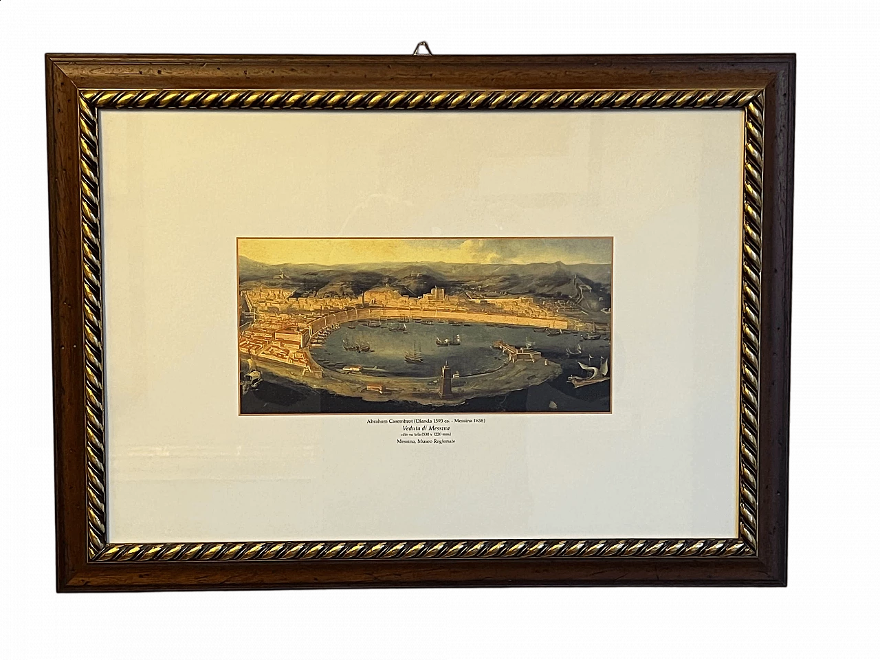 View of Messina, reproduction of Abraham Casembrot, color print, 1950s 5