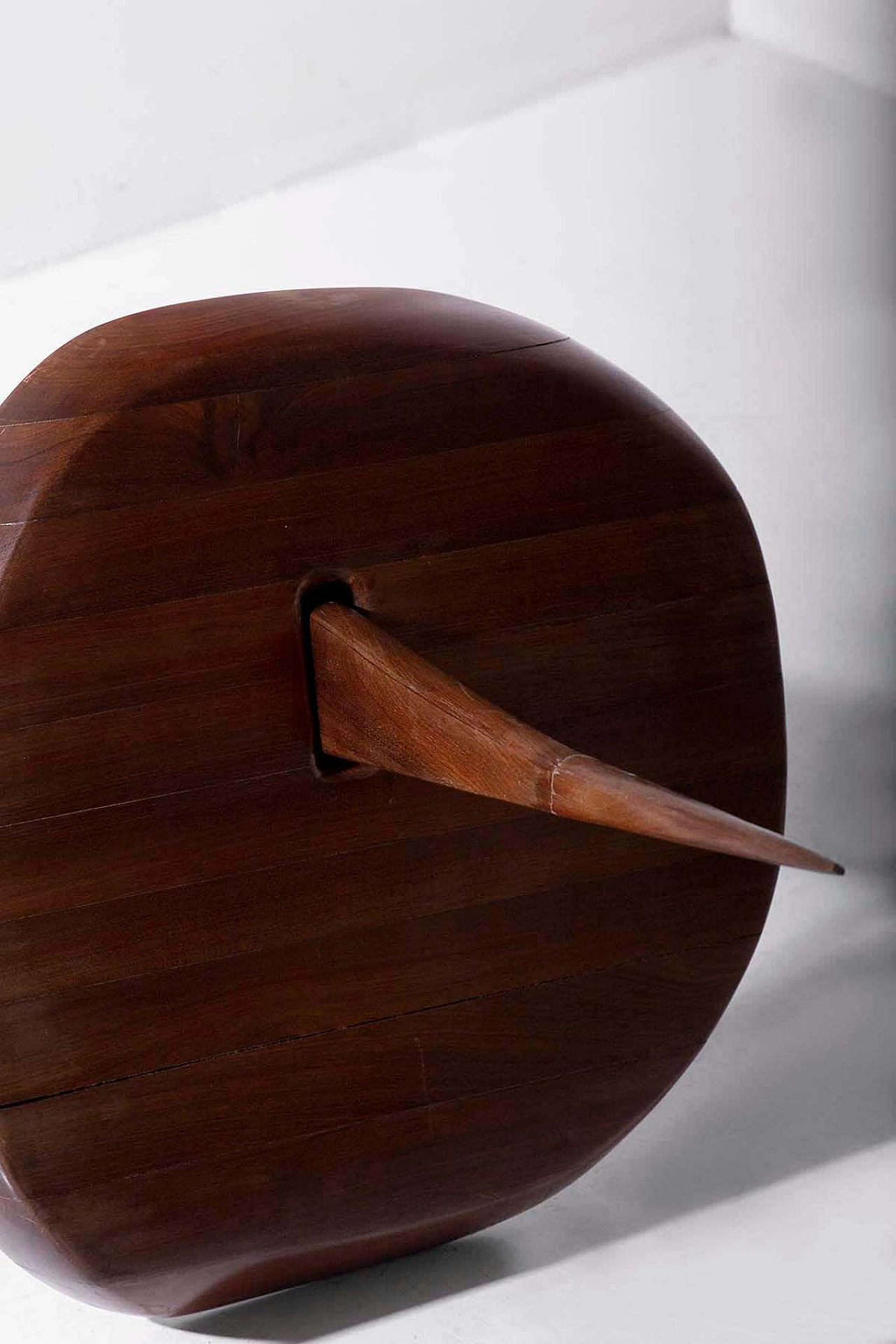 Elvio Becheroni, Looking out for our own safety, wood sculpture, 1990s 2