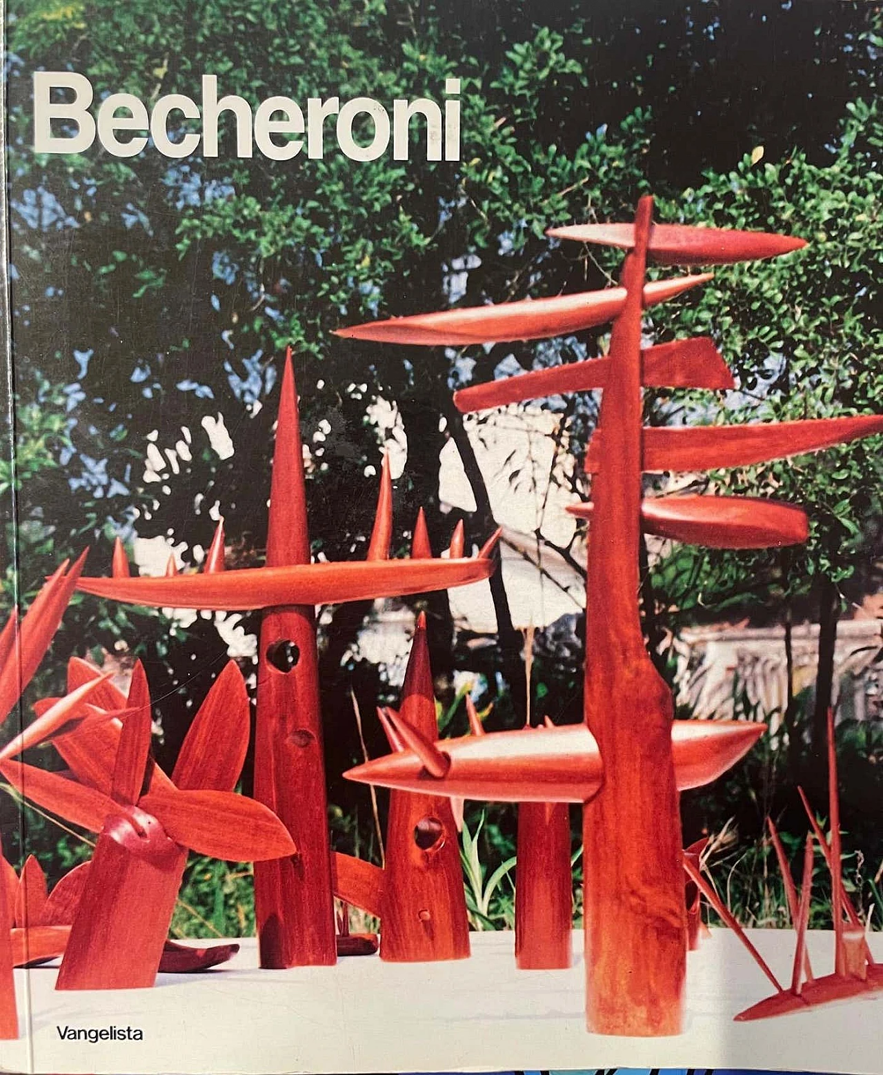 Elvio Becheroni, Looking out for our own safety, wood sculpture, 1990s 8