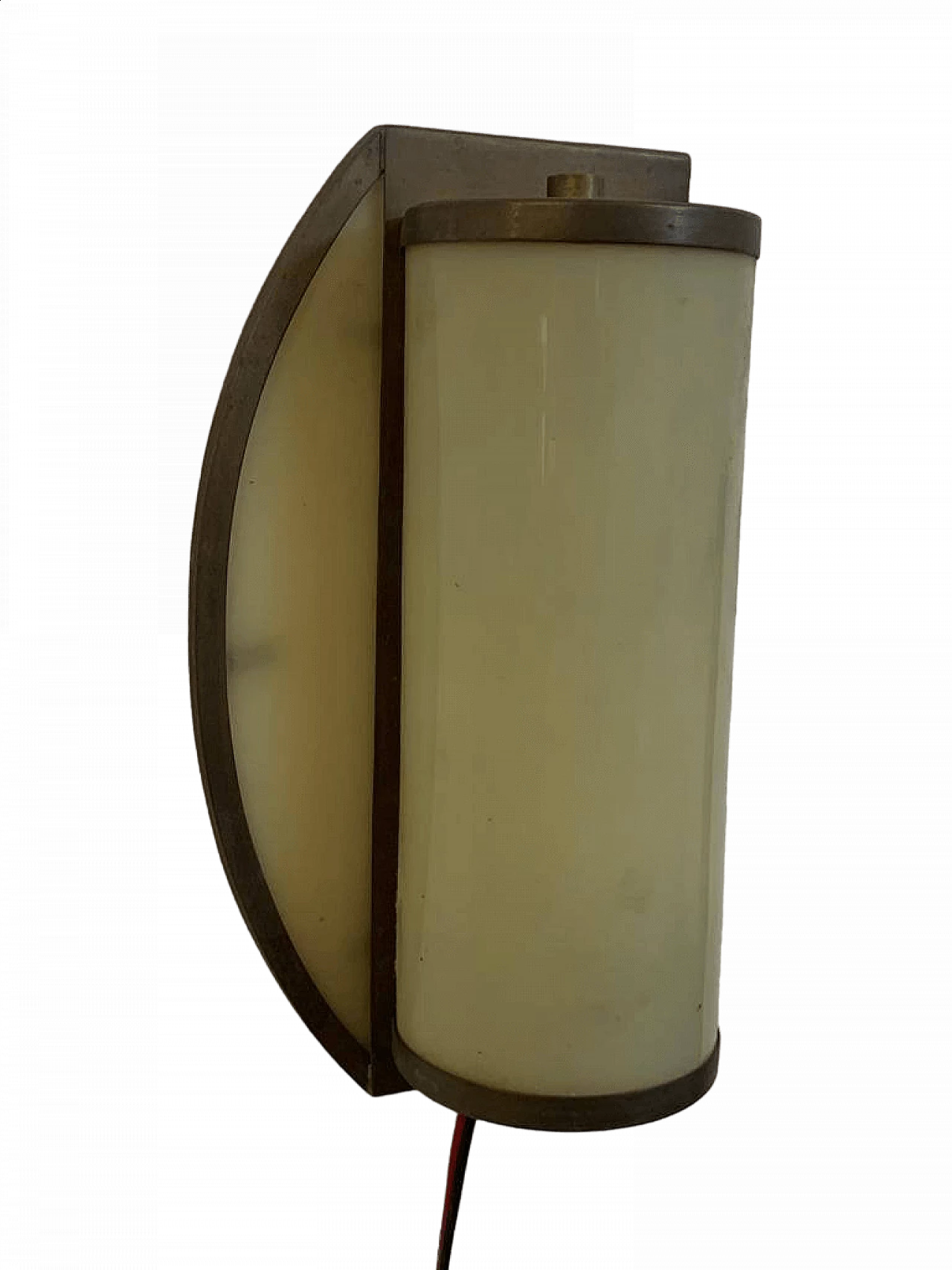 Brass and ivory opaline glass ship wall light, 1920s 10