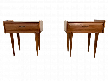Pair of rosewood bedside tables, 1950s