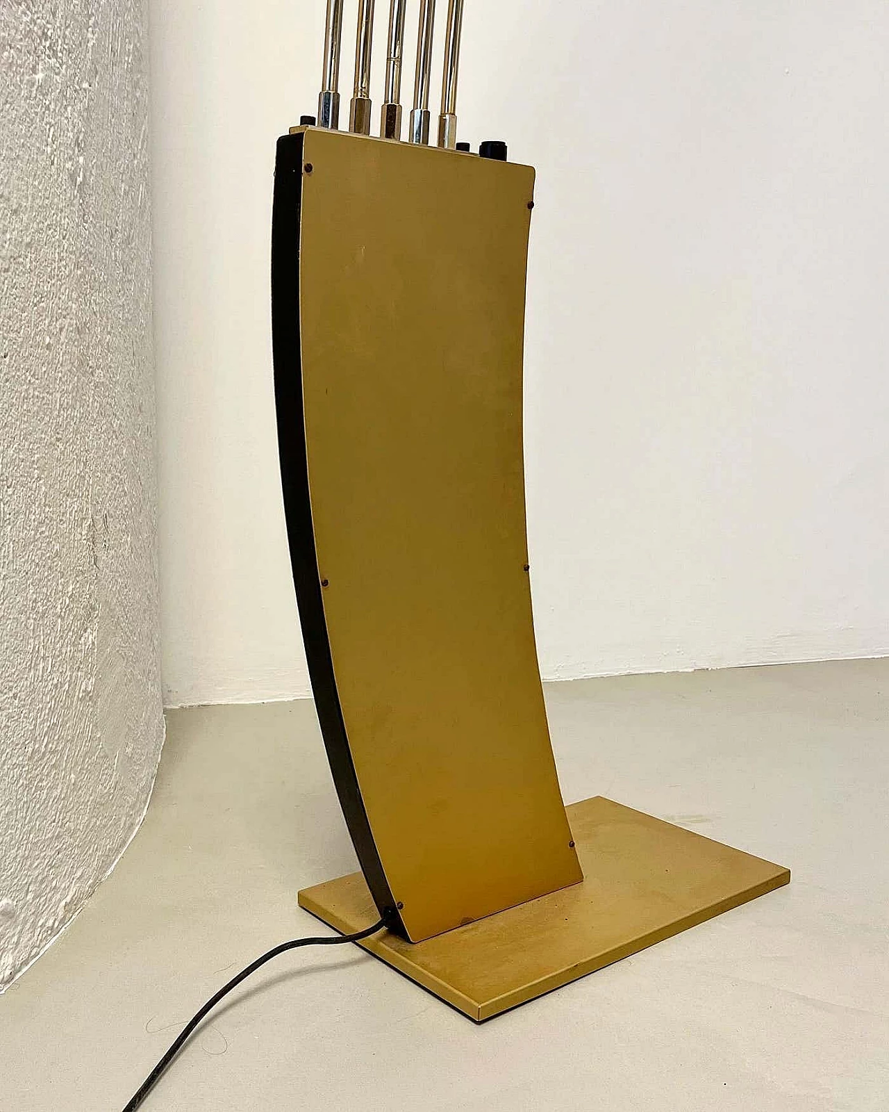 Brass floor lamp with five arches, 1980s 7