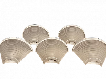 5 Egisto 28 wall lights by Angelo Mangiarotti for Artemide, 1970s