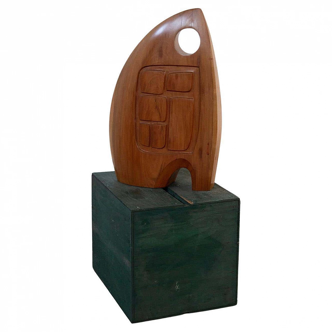 Elvio Becheroni, Costruzione con segreto, scultura lignea, anni '80 1
