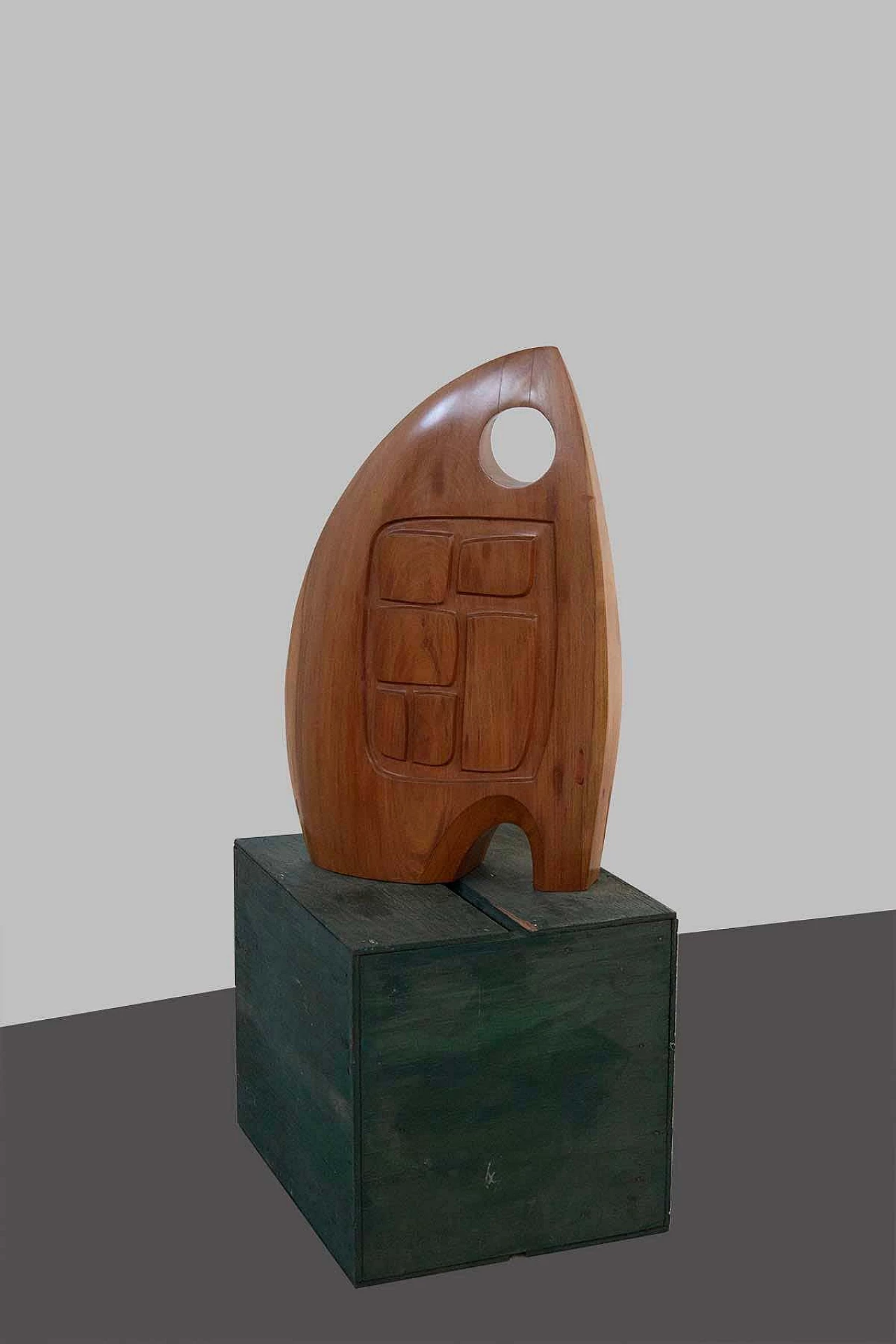 Elvio Becheroni, Construction with secret, wooden sculpture, 1980s 3