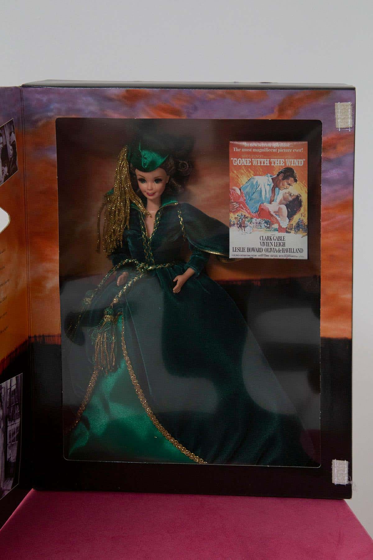 scarlett o'hara barbie green dress 12045 ln box 1994 Hollywood Legends Sell4Value 1994 Barbie Gone With The