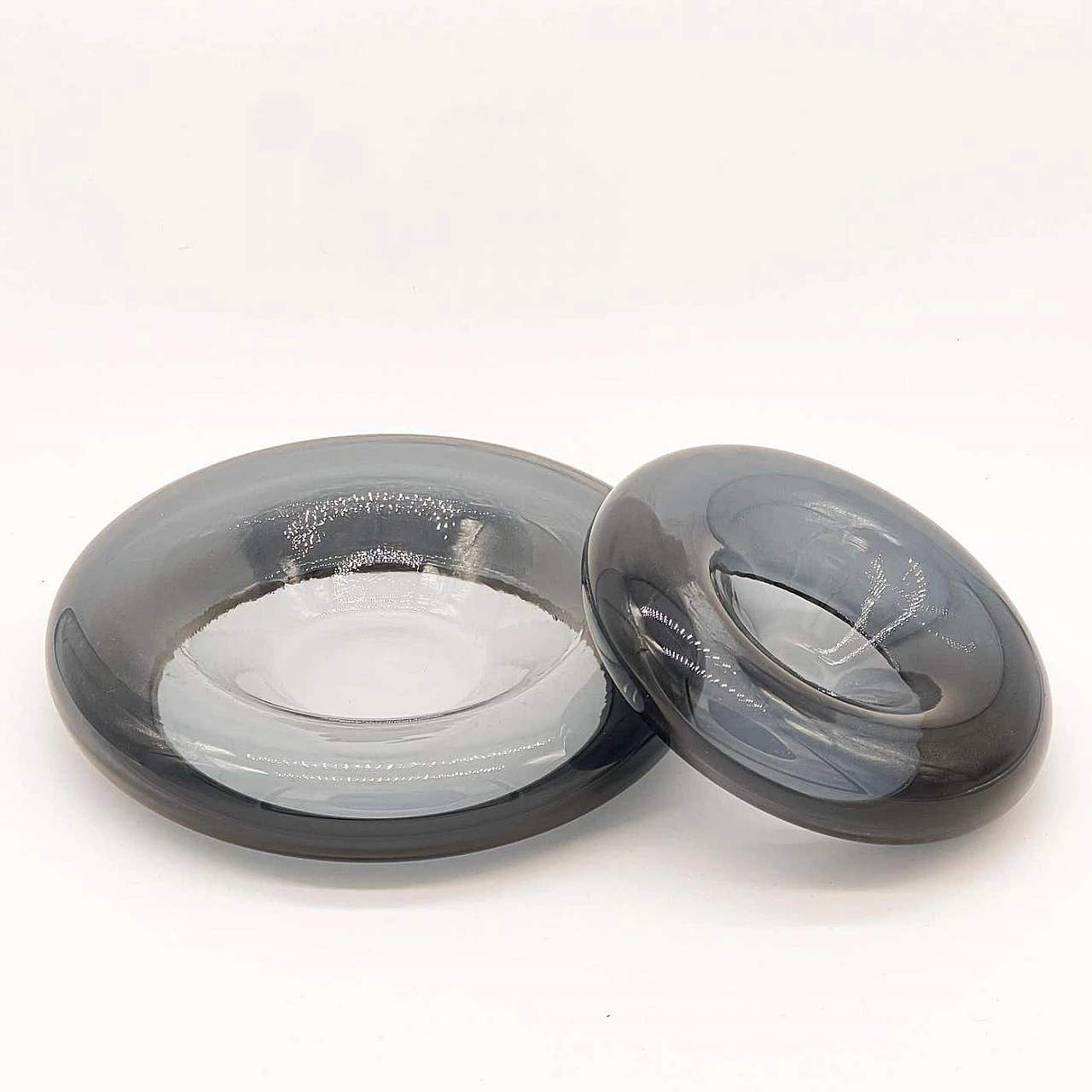 Coppia di vide poche impilabili in vetro di Murano, anni '70 4