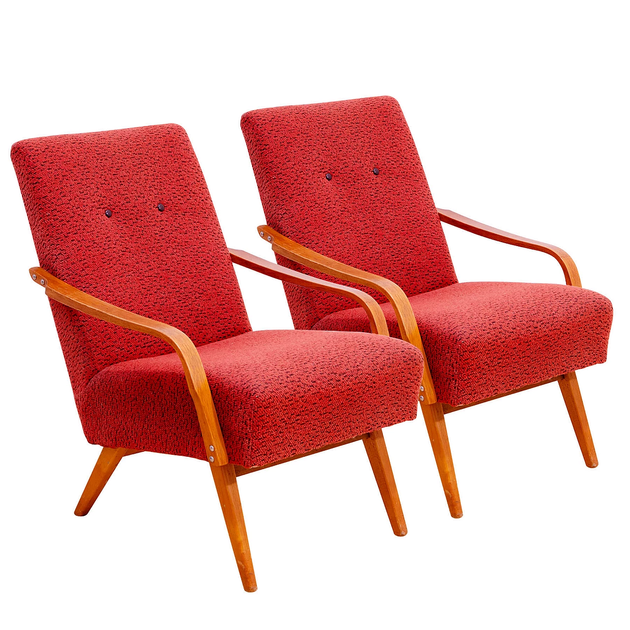 Pair of armchairs by Jaroslav Šmídek for Český Nábytek, 1960s 1