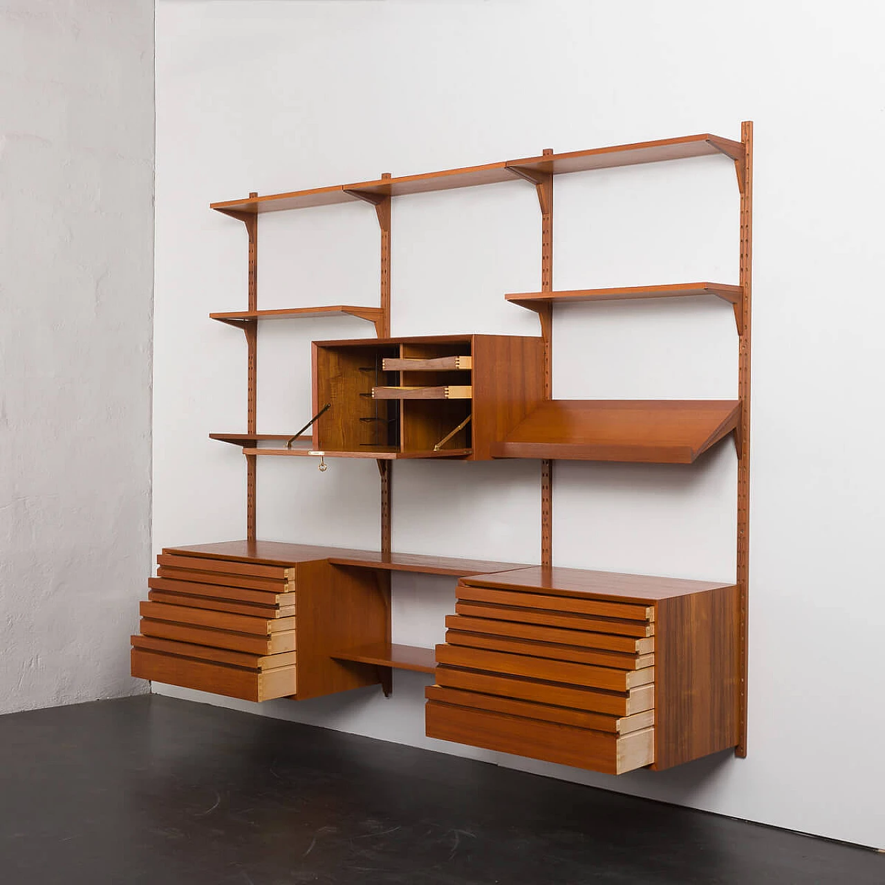 Teak storage wall by Poul Cadovius for Cado, 1960s 4