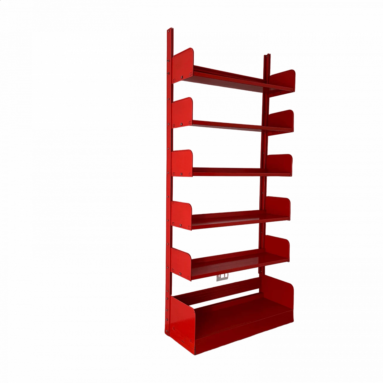 Red metal bookcase Congresso by Lips Vago, 1968 9
