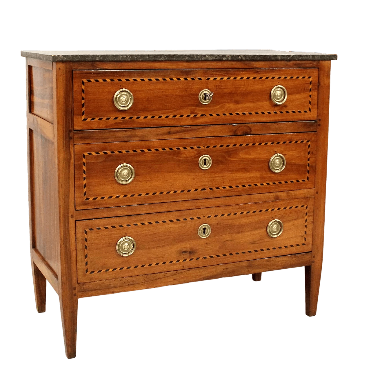 Louis XVI inlaid walnut chest of drawers, second half 18th century 11