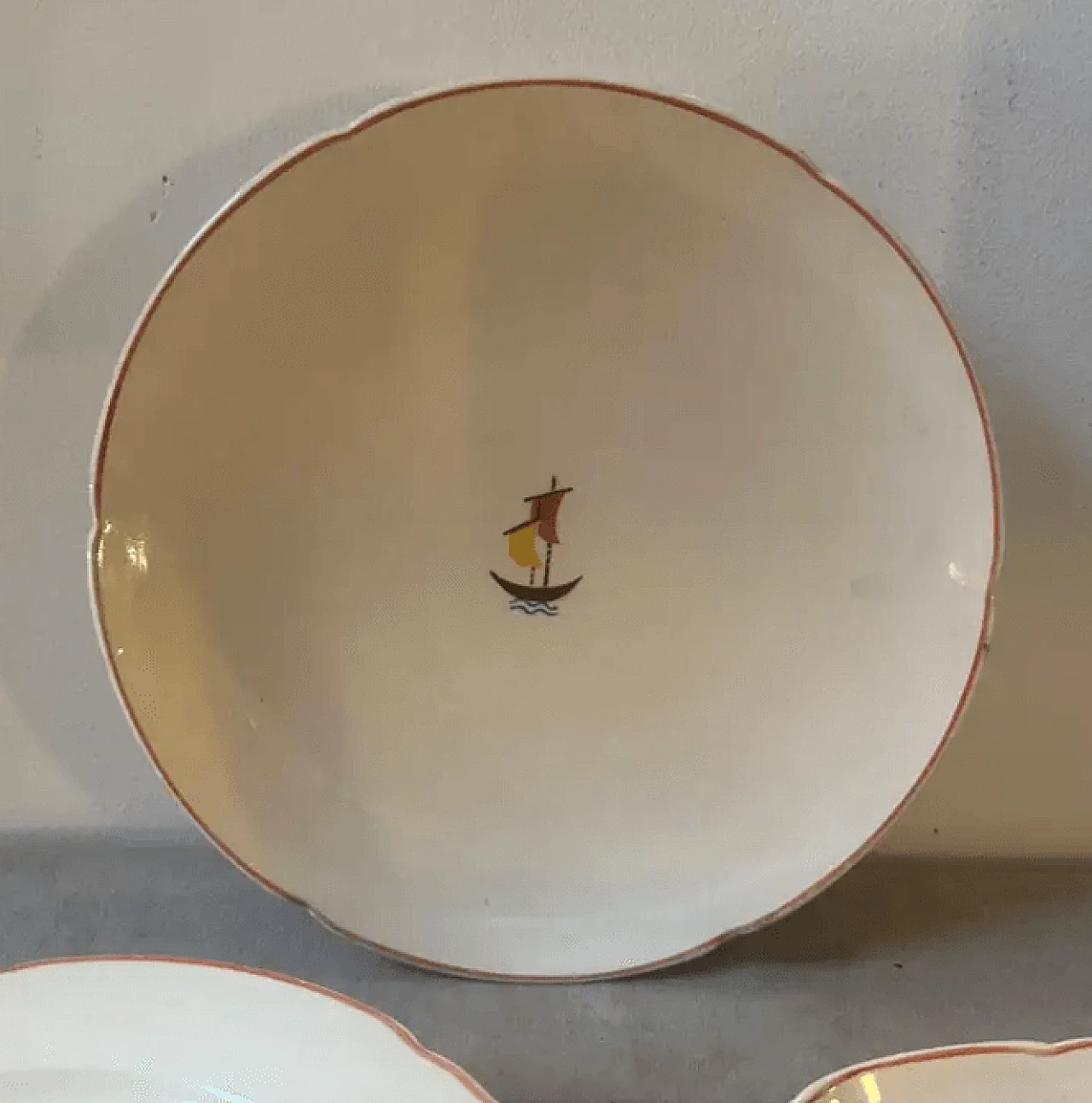 Servizio da torta in ceramica di Gio Ponti per S. C. Richard, anni '30 2