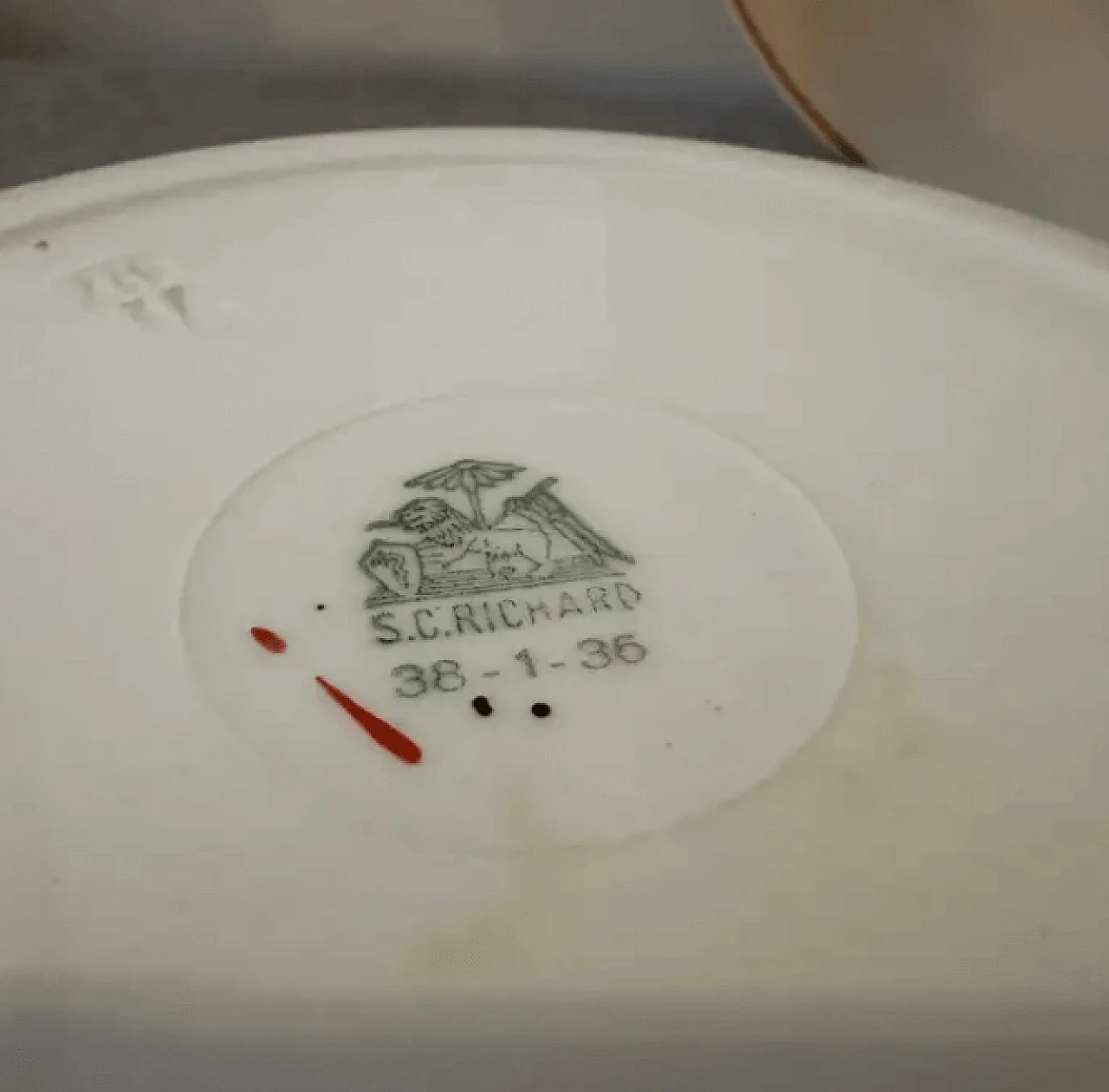 Servizio da torta in ceramica di Gio Ponti per S. C. Richard, anni '30 6