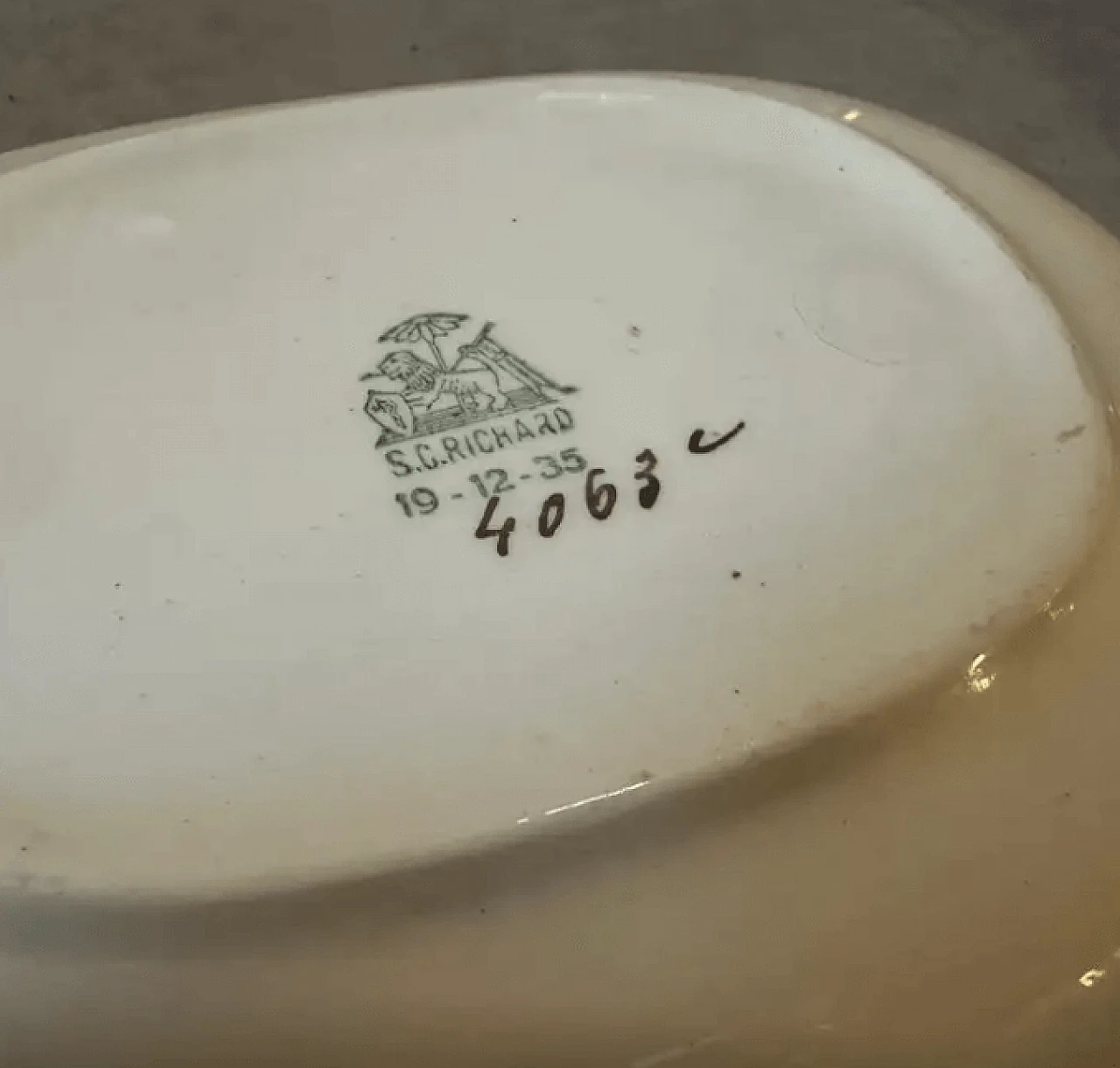 Servizio da torta in ceramica di Gio Ponti per S. C. Richard, anni '30 7