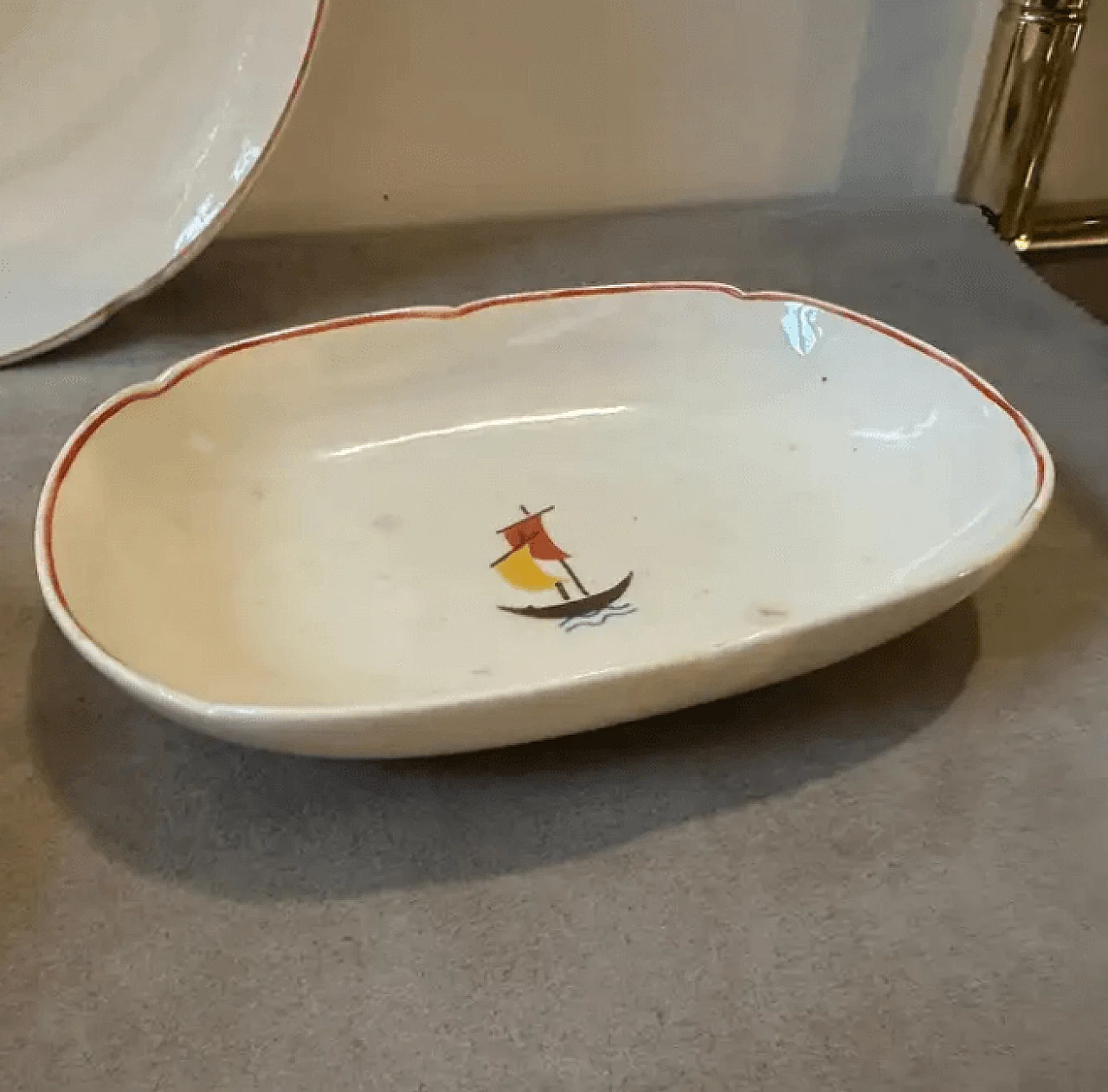 Servizio da torta in ceramica di Gio Ponti per S. C. Richard, anni '30 8