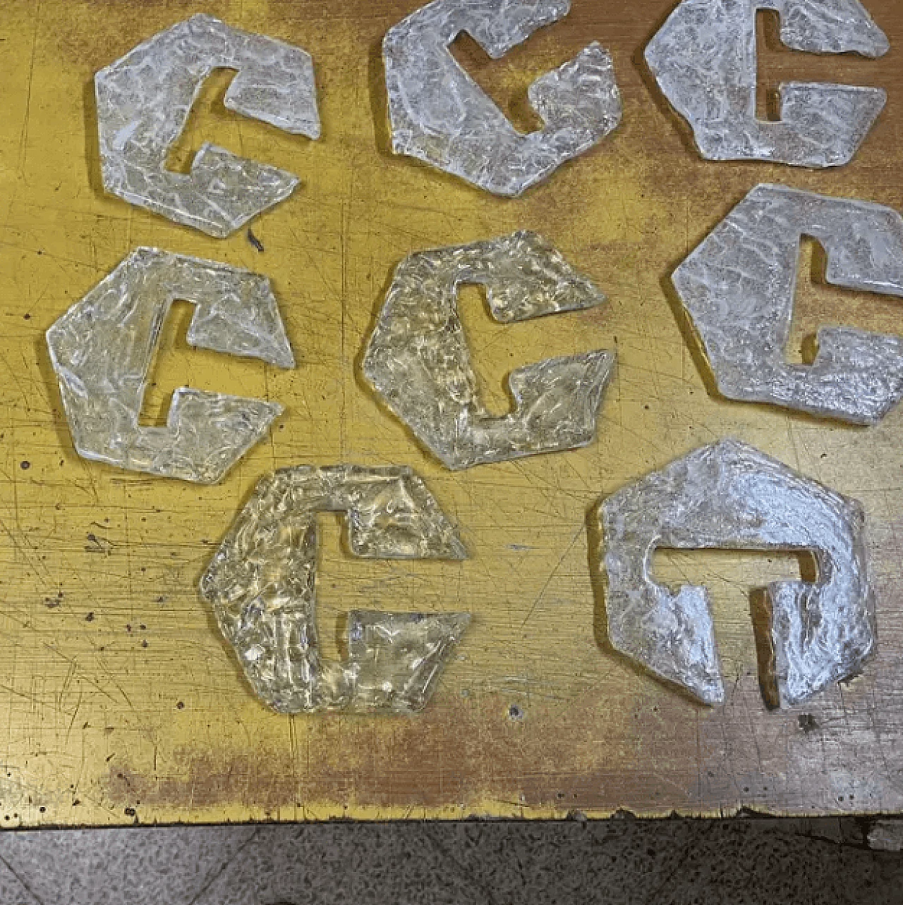 Frosted Murano glass chandelier by Mazzega, 1970s 8