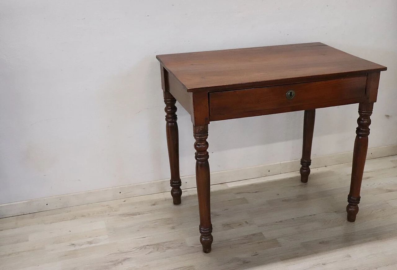 Louis Philippe writing desk in solid walnut, 19th century 3