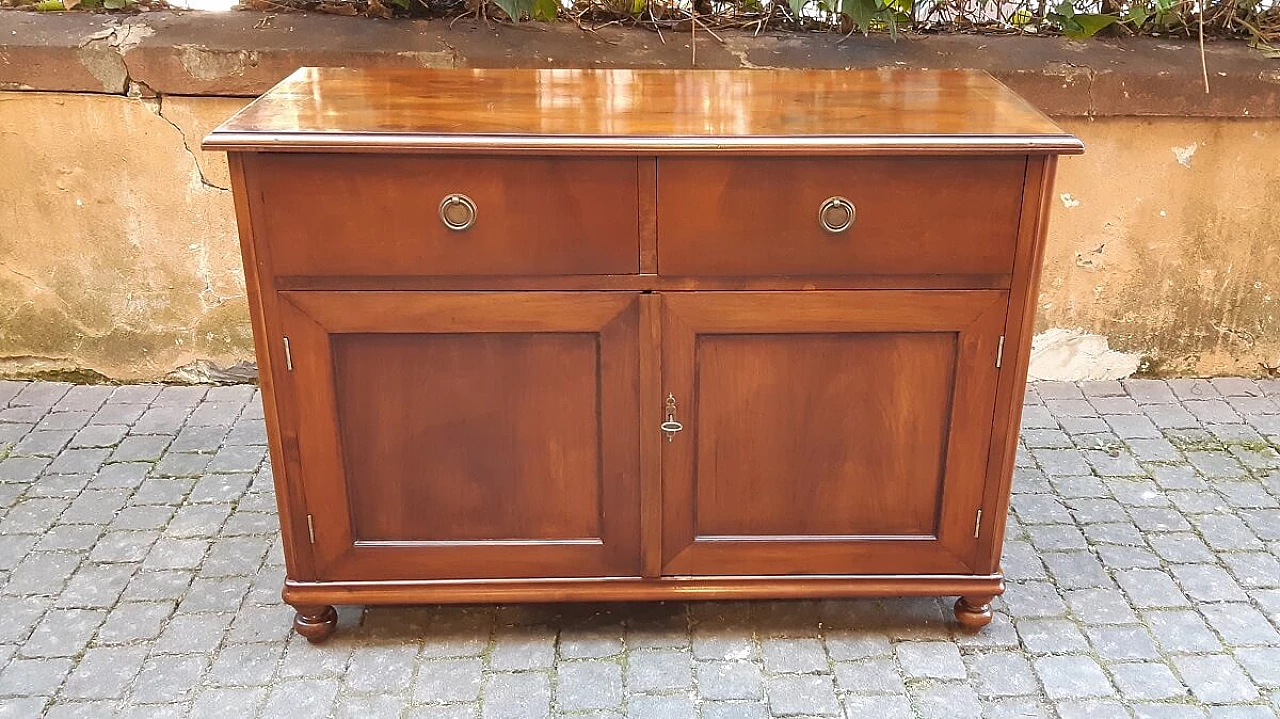 Walnut and cherry antique sideboard, 19th century 5