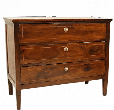 Walnut Direttorio chest of drawers, mid-18th century