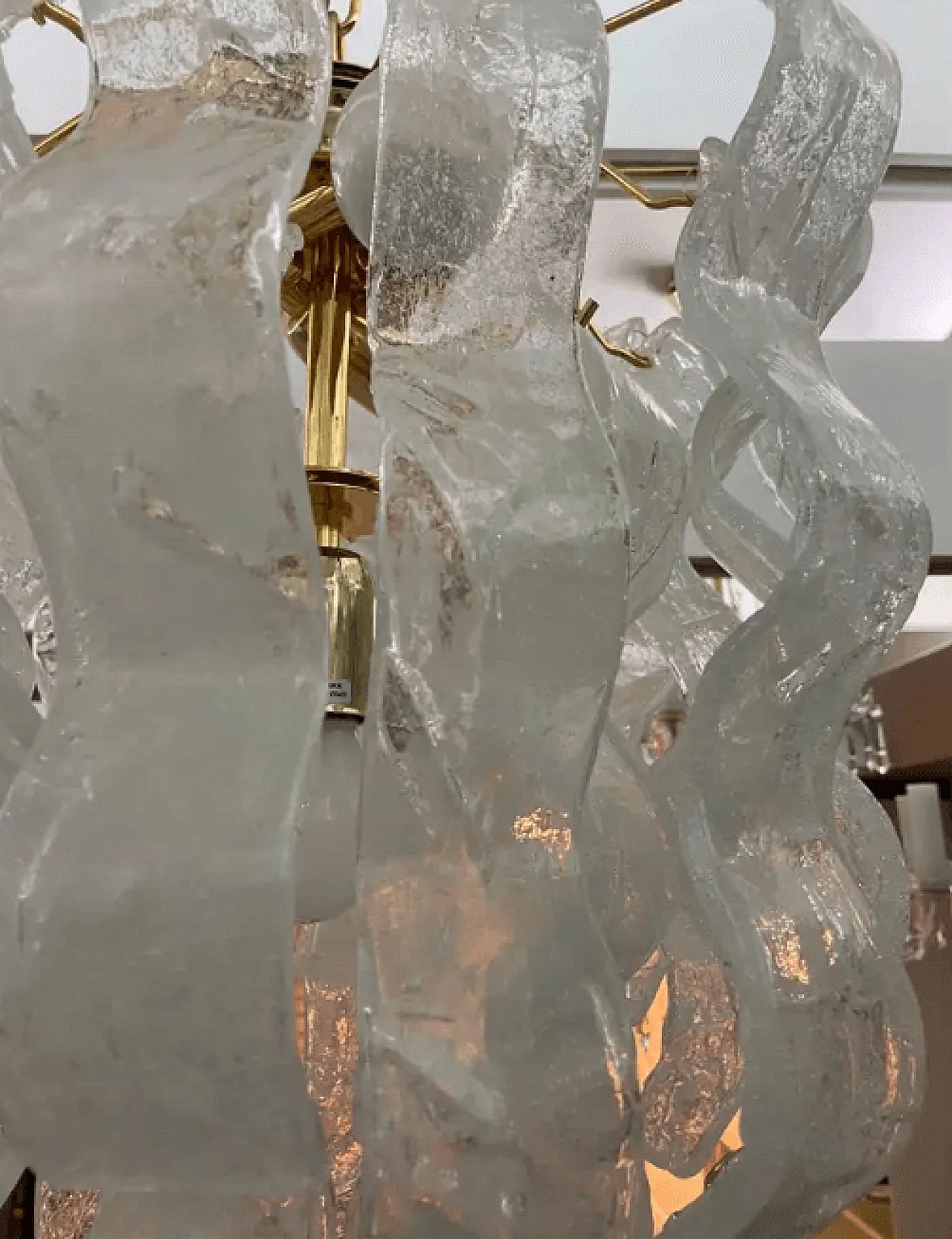 Murano glass cascade chandelier by Mazzega, 1970s 6