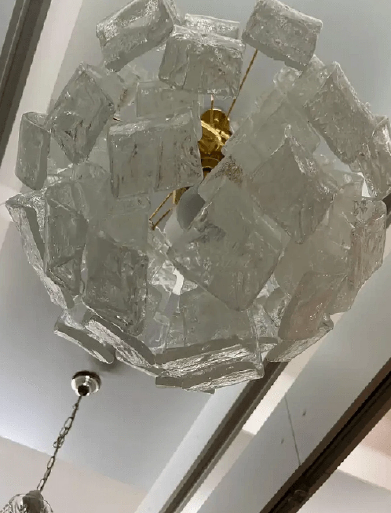 Murano glass cascade chandelier by Mazzega, 1970s 7