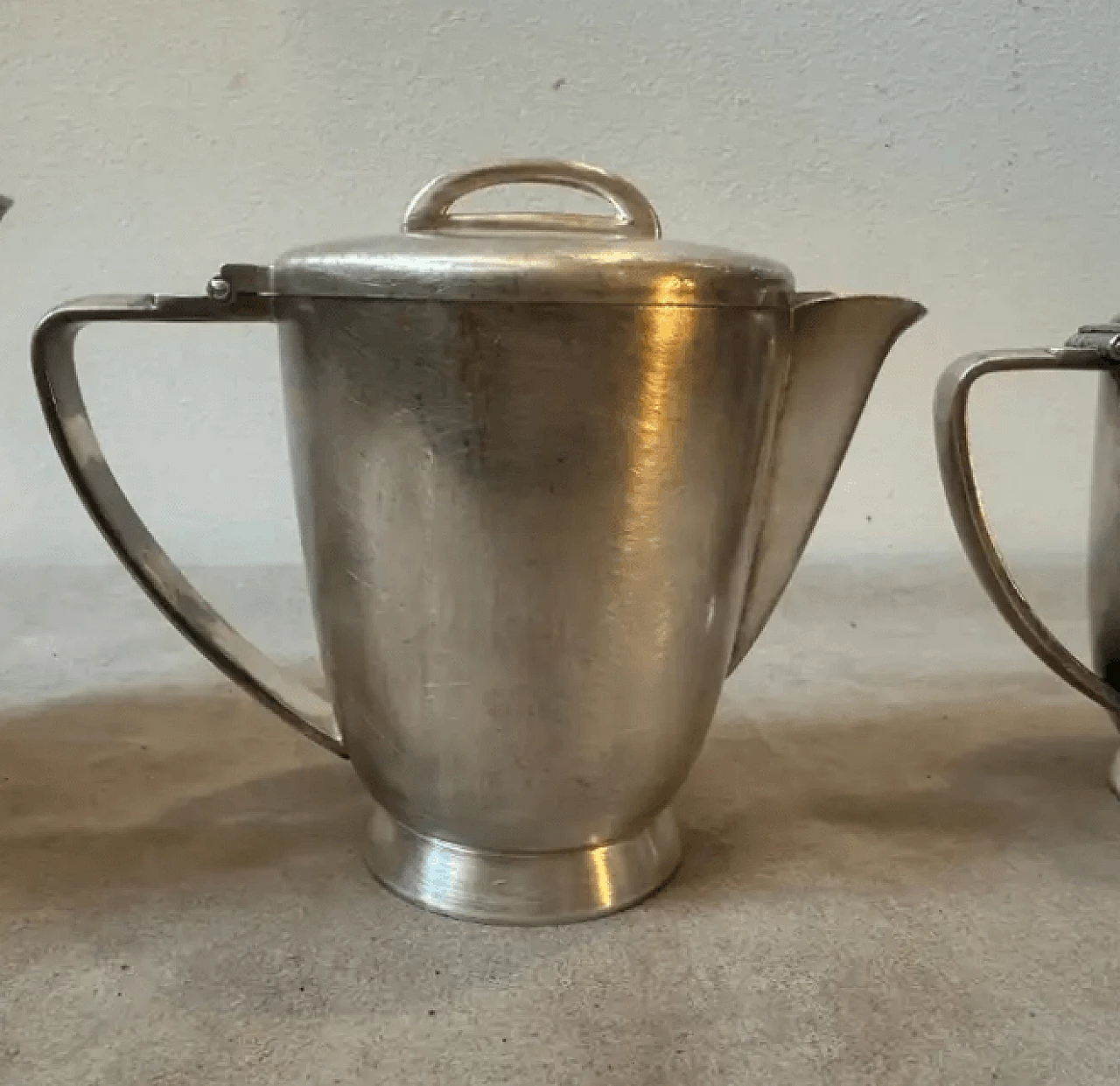 3 Alpaca teapots by Gio Ponti for Fratelli Calderoni, 1930s 5