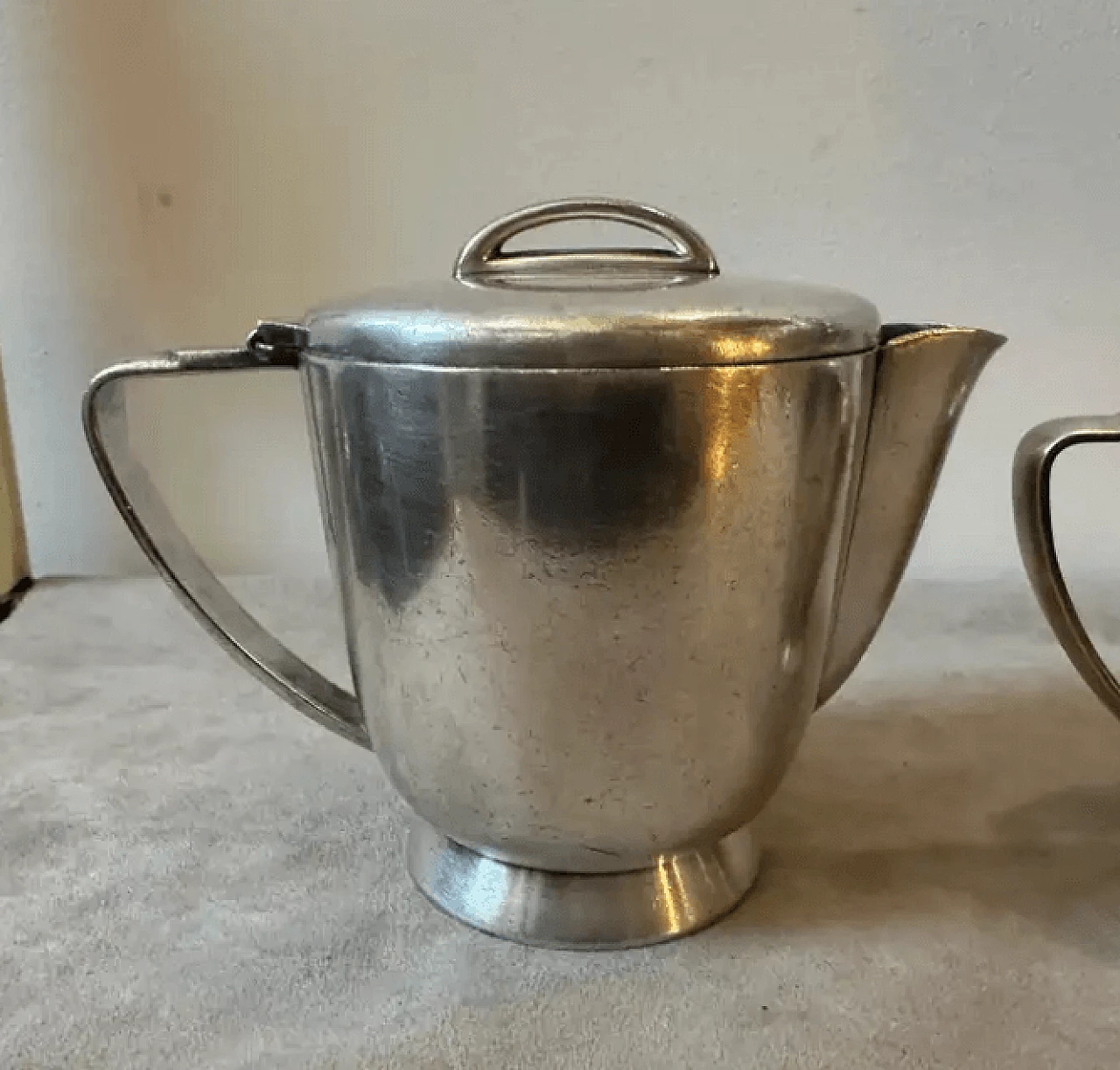 3 Alpaca teapots by Gio Ponti for Fratelli Calderoni, 1930s 6