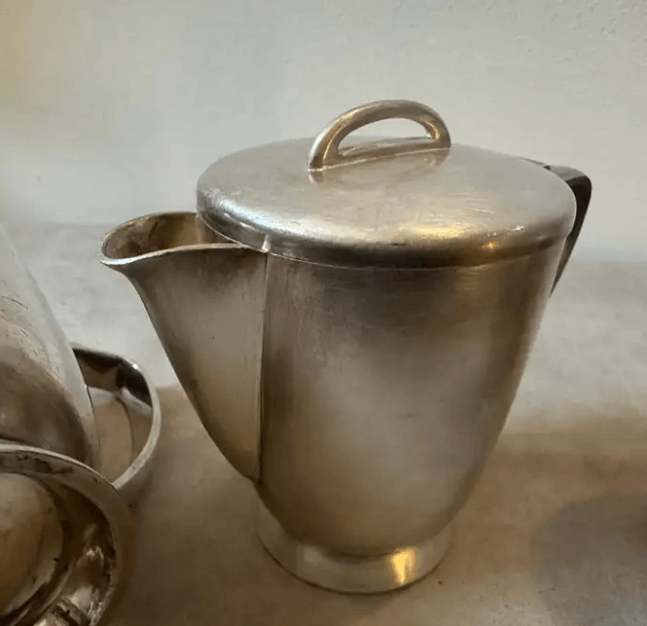 3 Alpaca teapots by Gio Ponti for Fratelli Calderoni, 1930s 11
