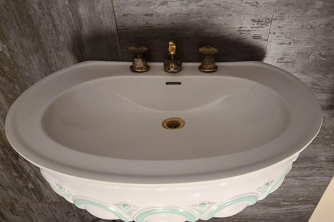 Tabor ceramic washbasin by Antonia Campi for SCI Laveno, 1960s 5