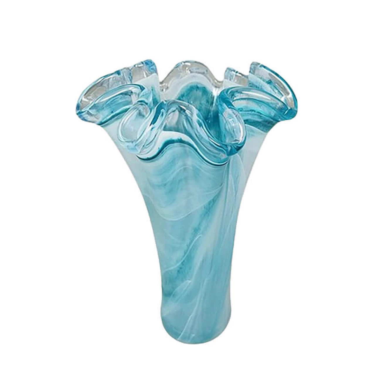 Blue Murano glass vase by Ca Dei Vetrai, 1960s 1