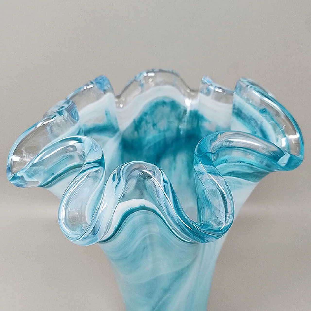 Blue Murano glass vase by Ca Dei Vetrai, 1960s 7