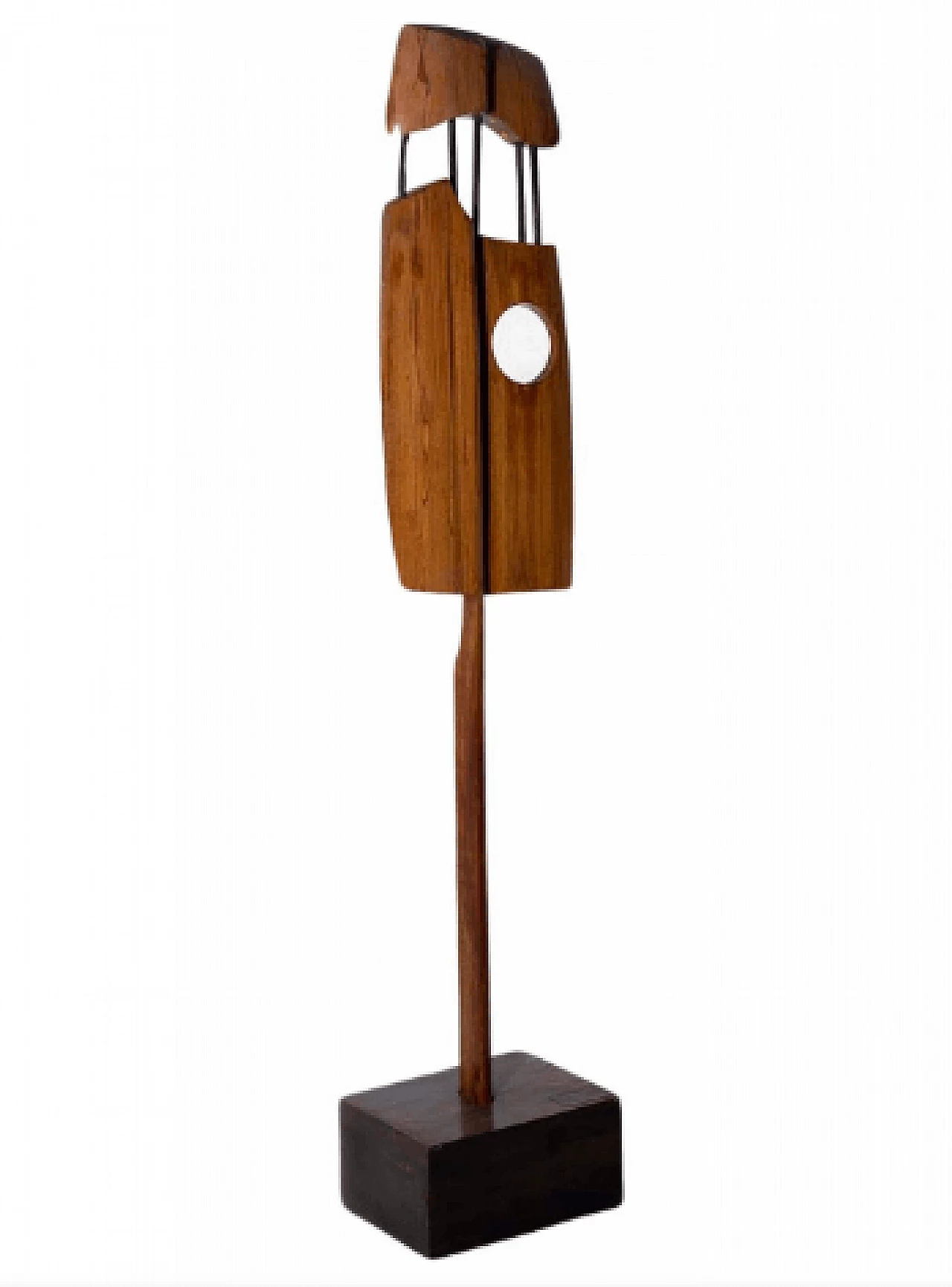 Elvio Becheroni, Totem, wood and iron sculpture, 1988 1