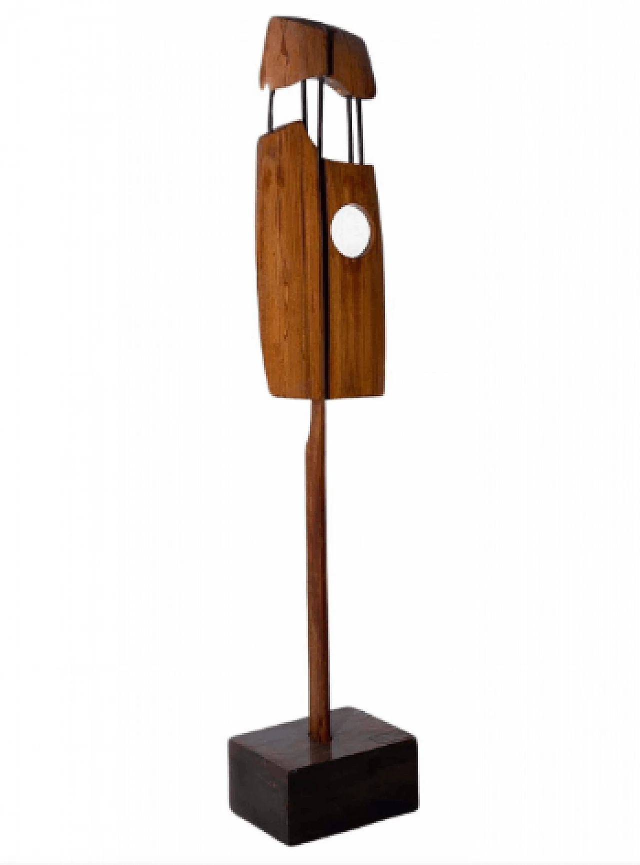 Elvio Becheroni, Totem, scultura in legno e ferro, 1988 1