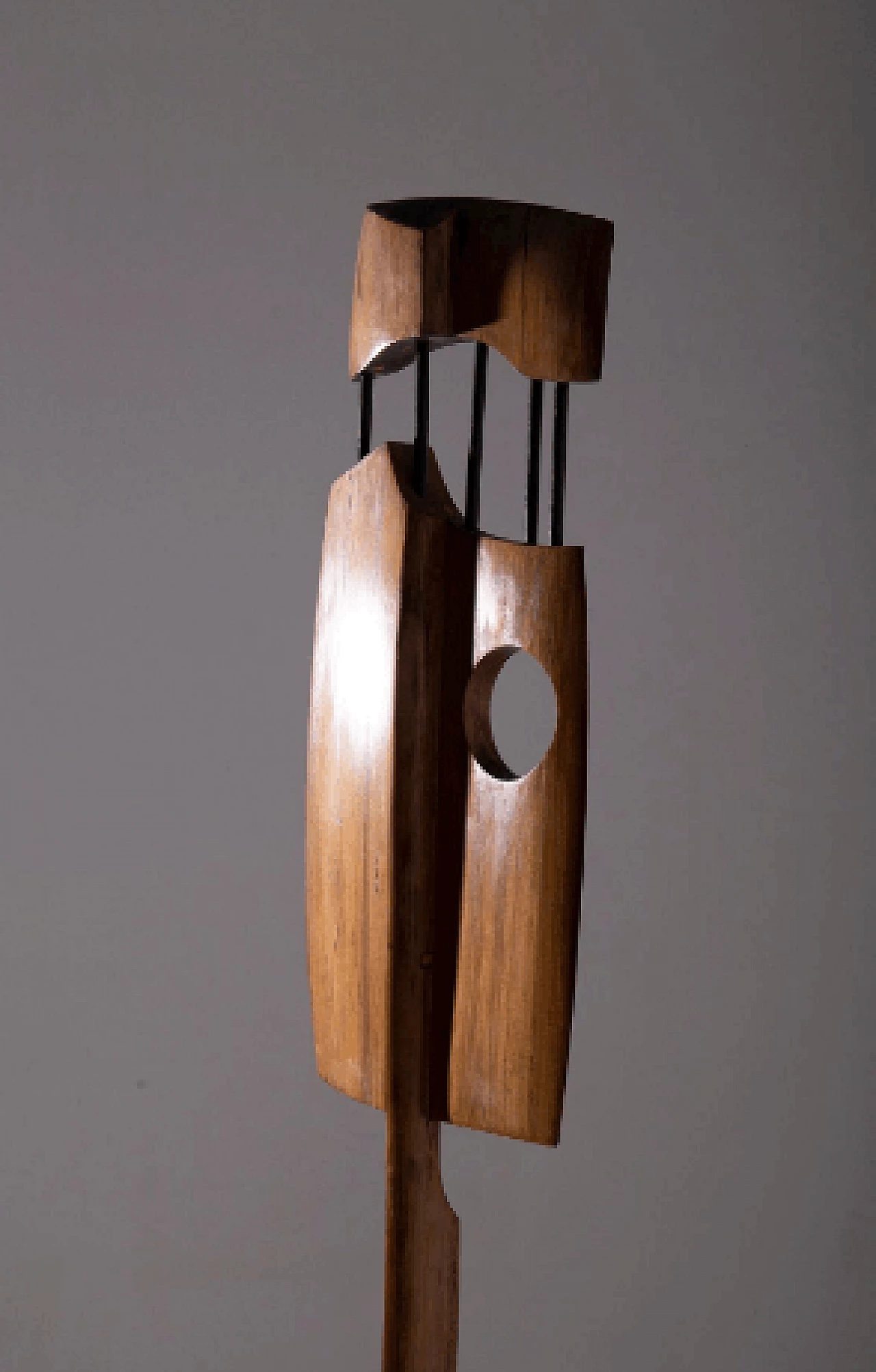 Elvio Becheroni, Totem, wood and iron sculpture, 1988 5