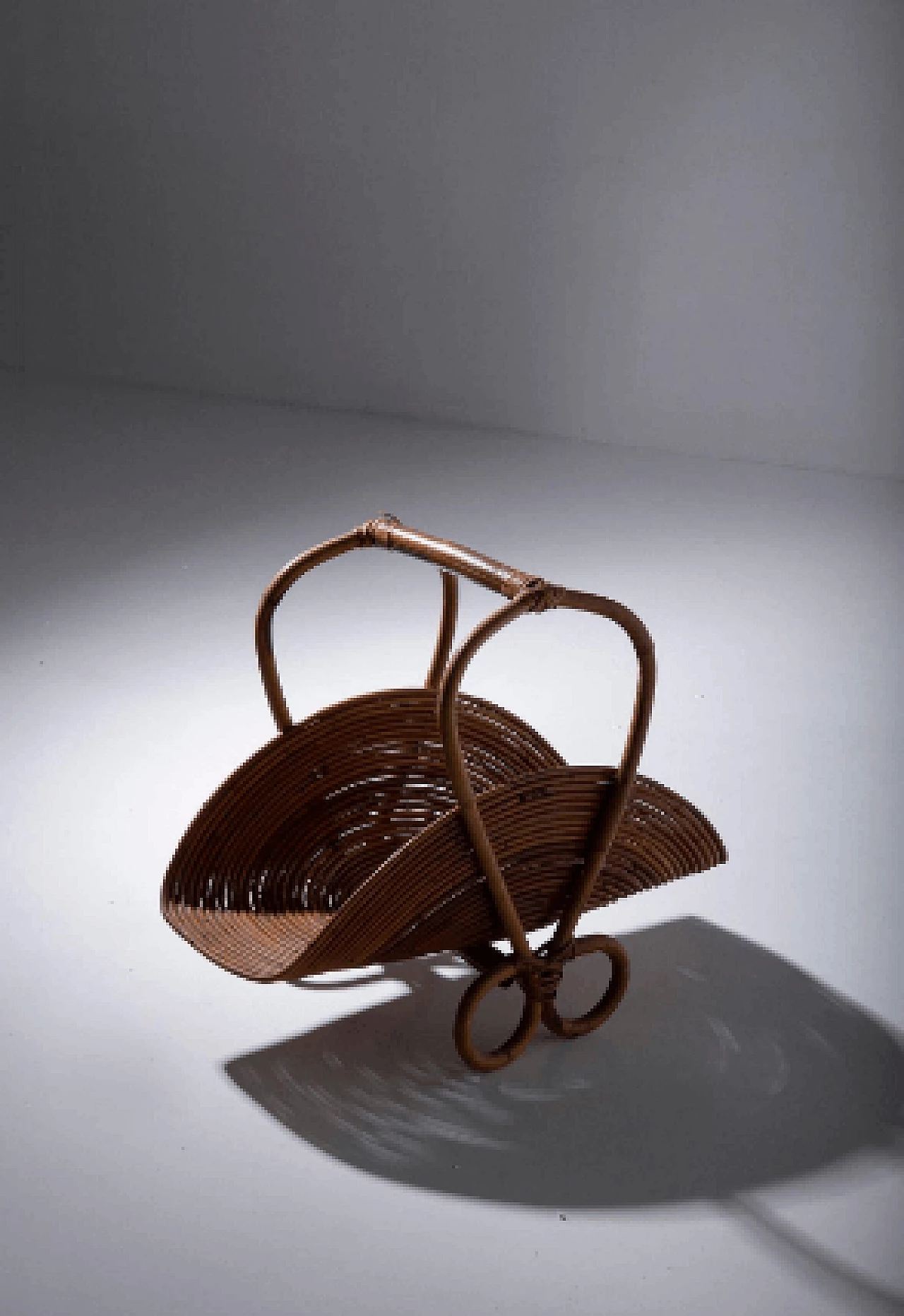 Bamboo magazine rack, 1950s 3