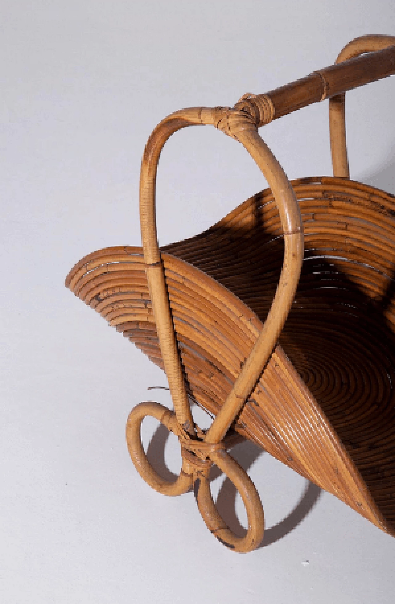 Bamboo magazine rack, 1950s 5