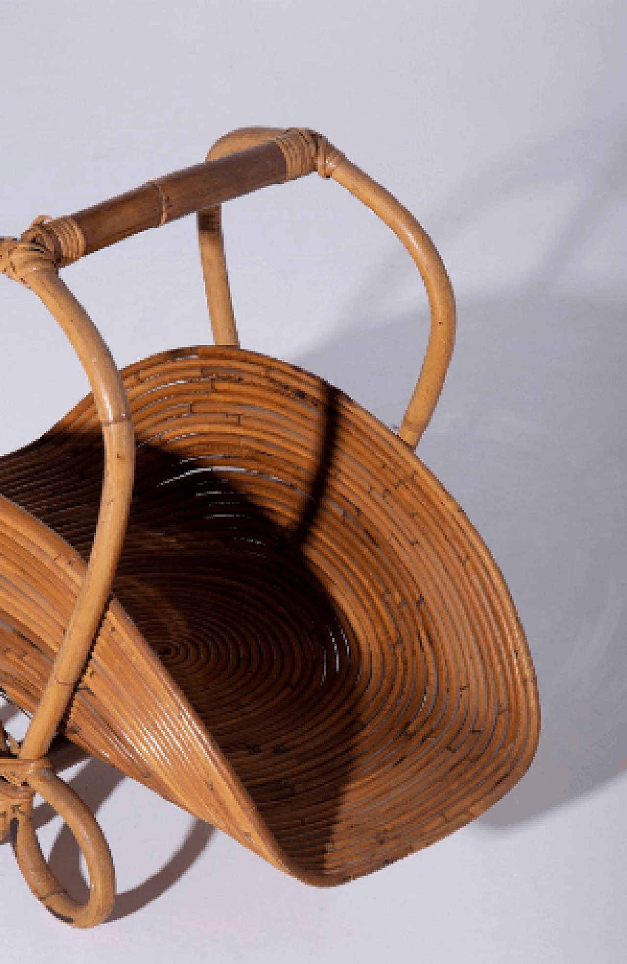 Bamboo magazine rack, 1950s 6