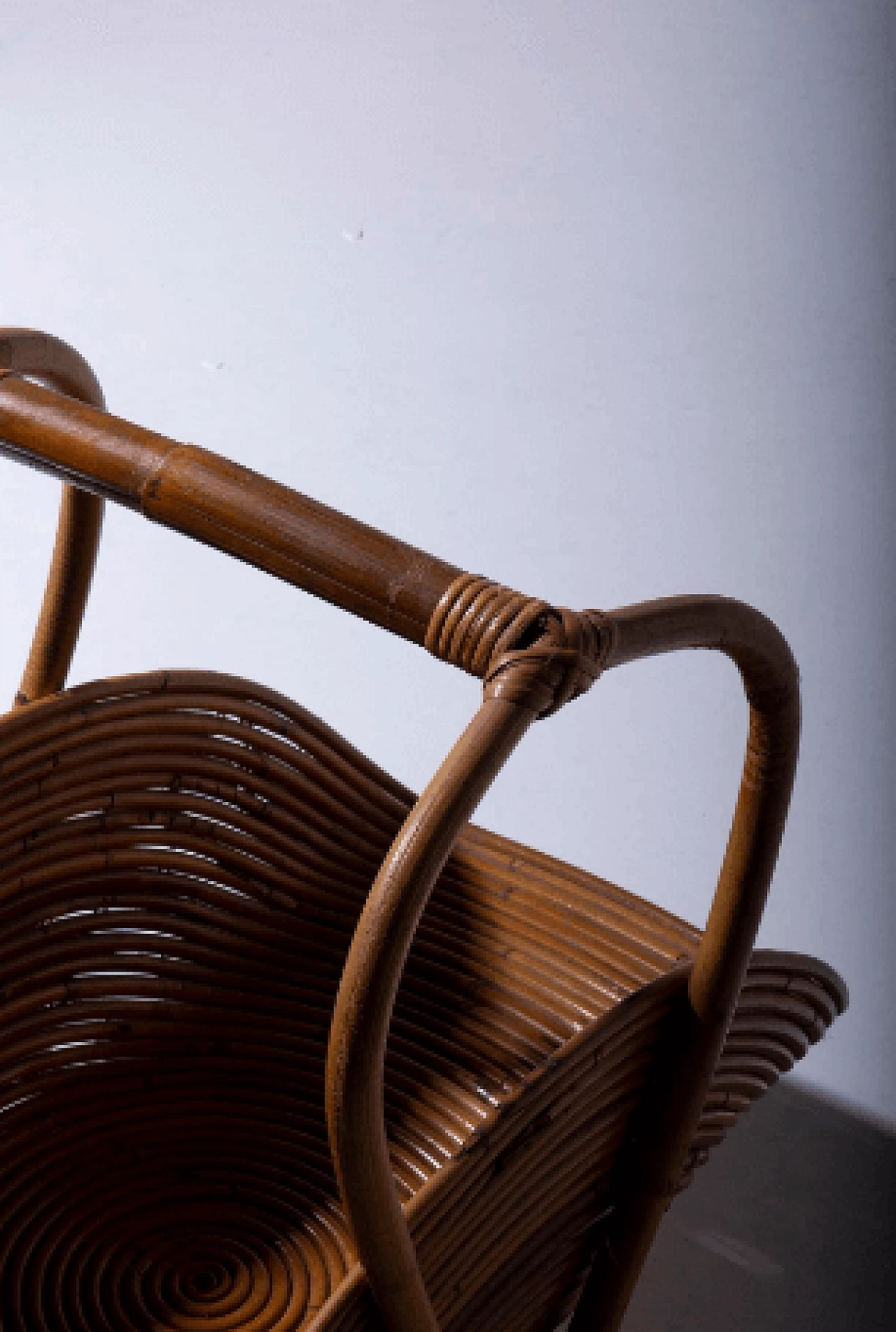 Bamboo magazine rack, 1950s 7