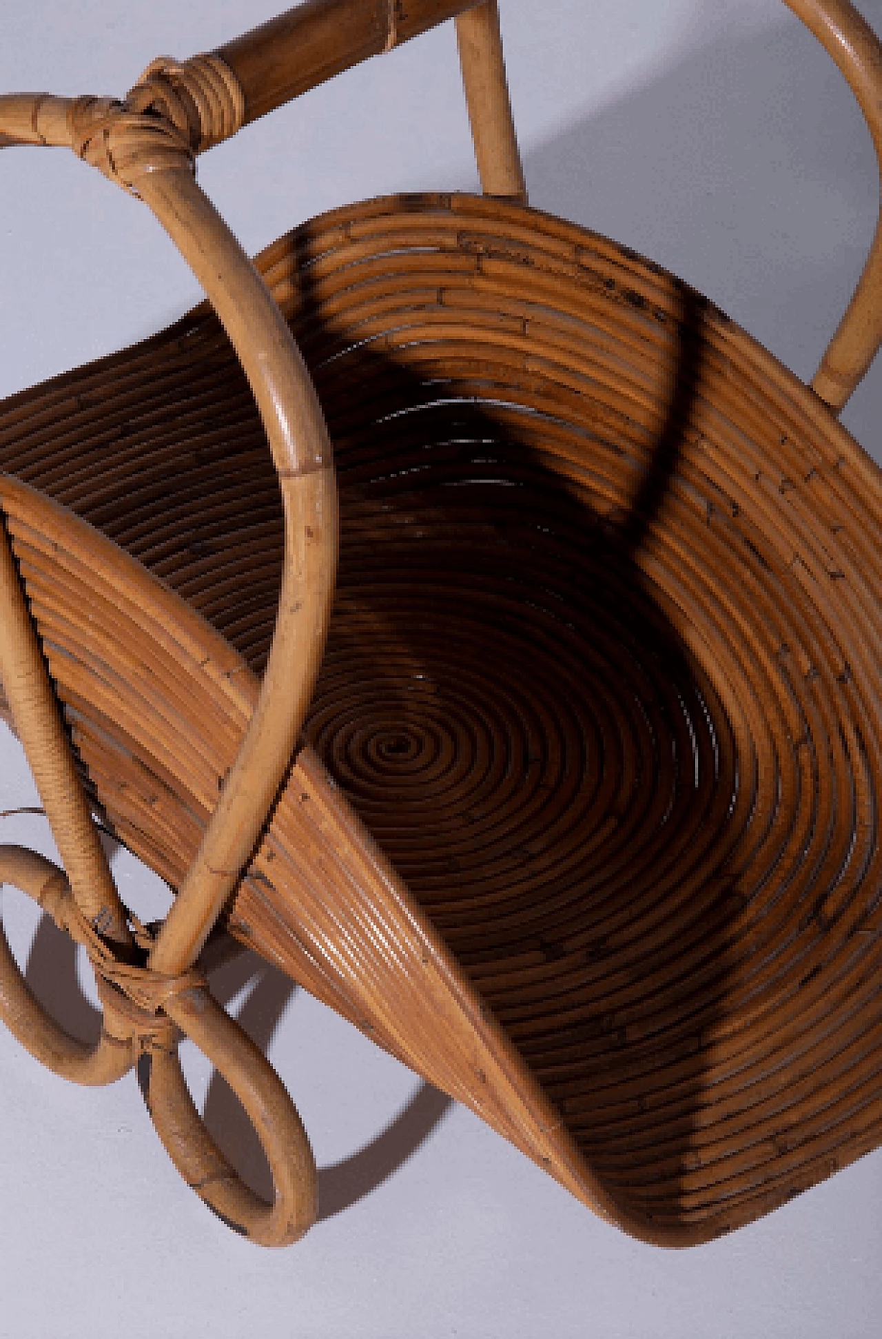Bamboo magazine rack, 1950s 10