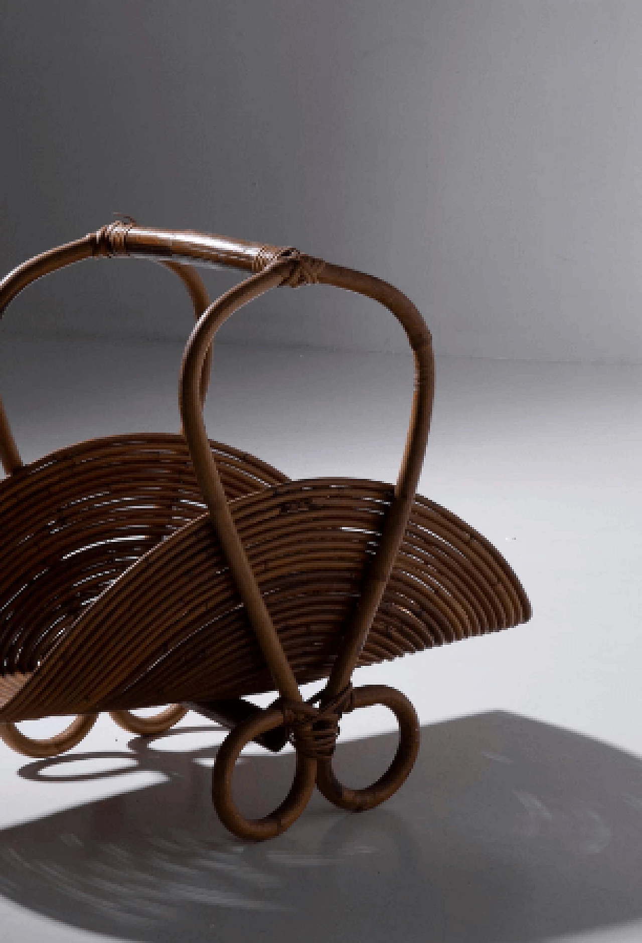 Bamboo magazine rack, 1950s 11