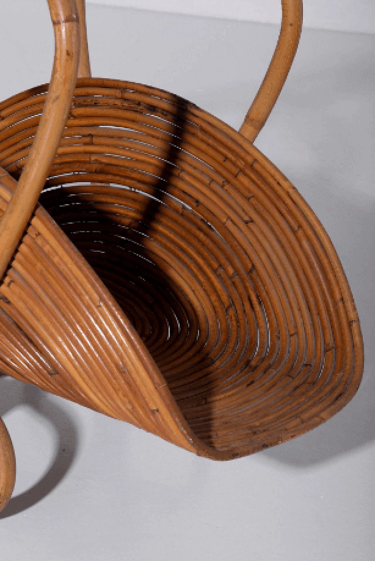 Bamboo magazine rack, 1950s 12