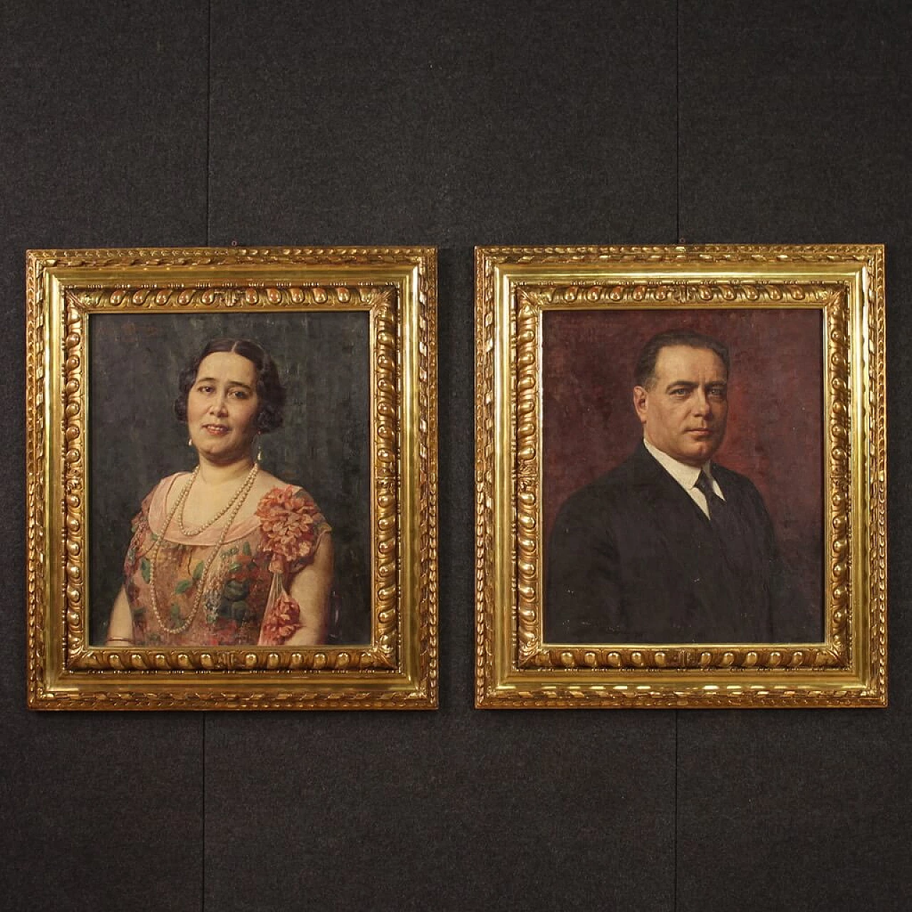 Angelo Garino, Portrait of a lady signed by, oil on canvas, signer and dated  1931 2