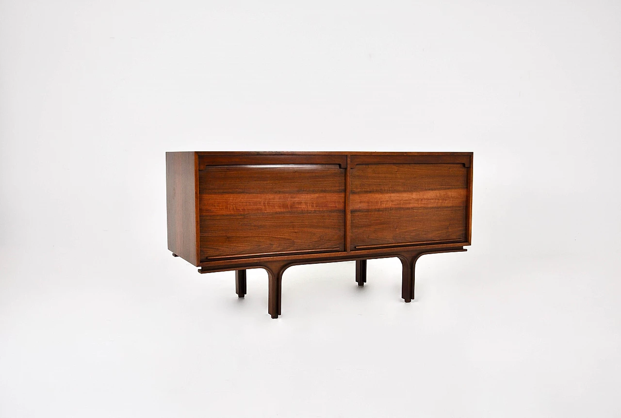 Wooden sideboard with sliding doors by Gianfranco Frattini for Bernini, 1950s 1