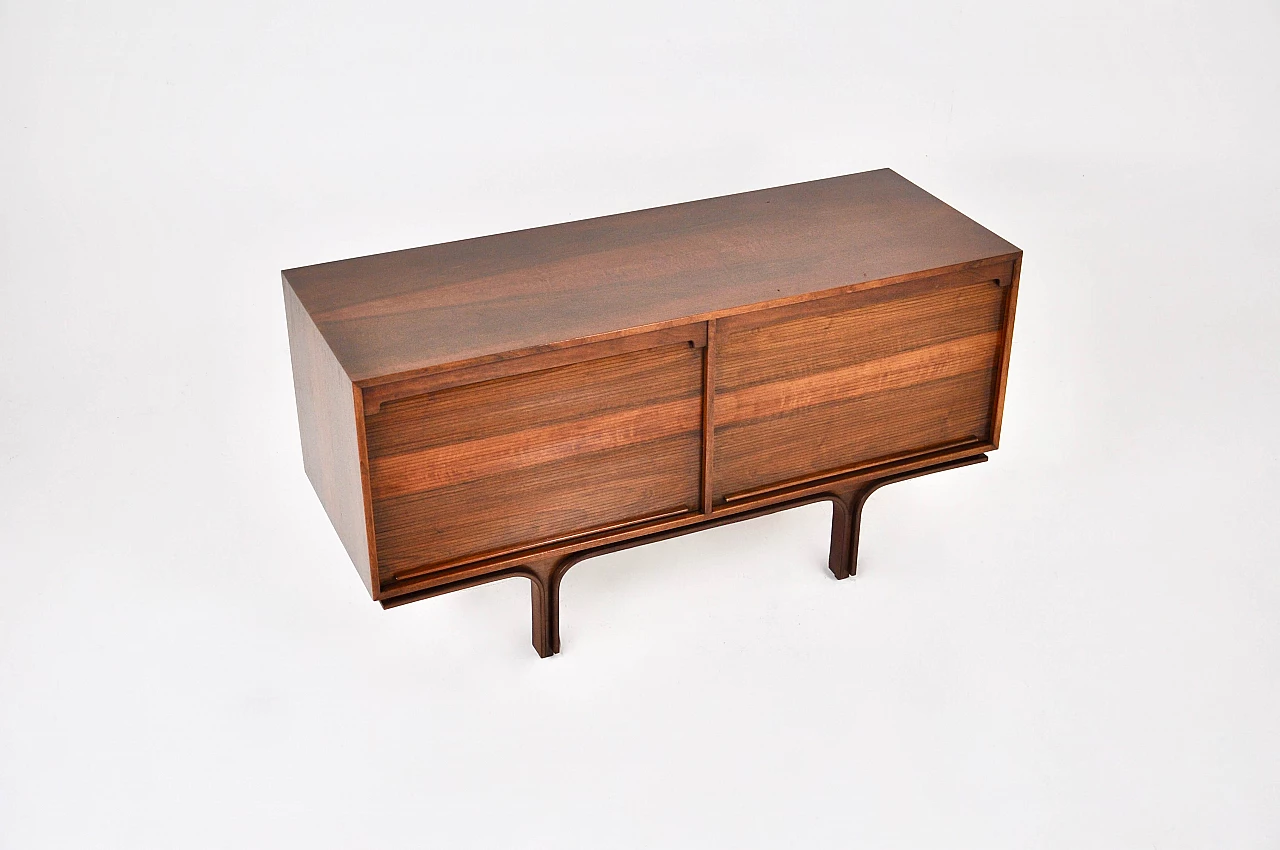Wooden sideboard with sliding doors by Gianfranco Frattini for Bernini, 1950s 2