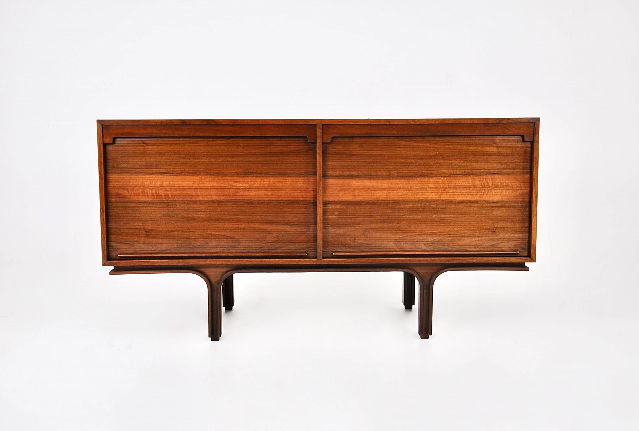 Credenza in legno ad ante scorrevoli di Gianfranco Frattini per Bernini, anni '50 3