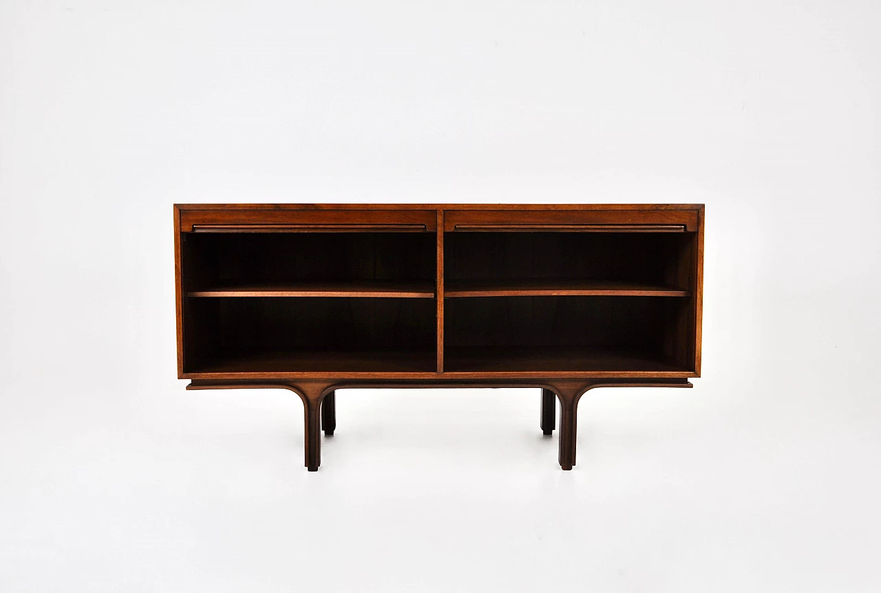 Credenza in legno ad ante scorrevoli di Gianfranco Frattini per Bernini, anni '50 4